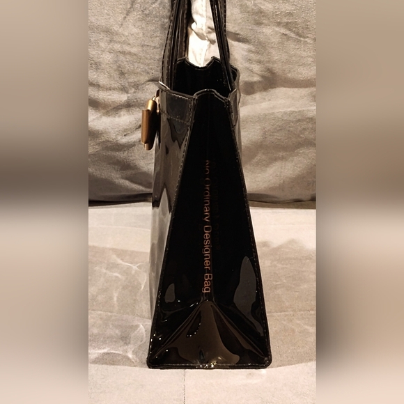 Ted Baker Patent Leather Mini Tote Bow Bag Black - Picture 10 of 16